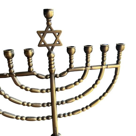Vintage Rite Lite Ltd Jewish Menorah Hannukah Candle Holder gold - Picture 6 of 10
